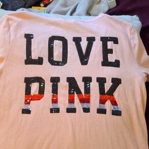 Vs pink bling tee